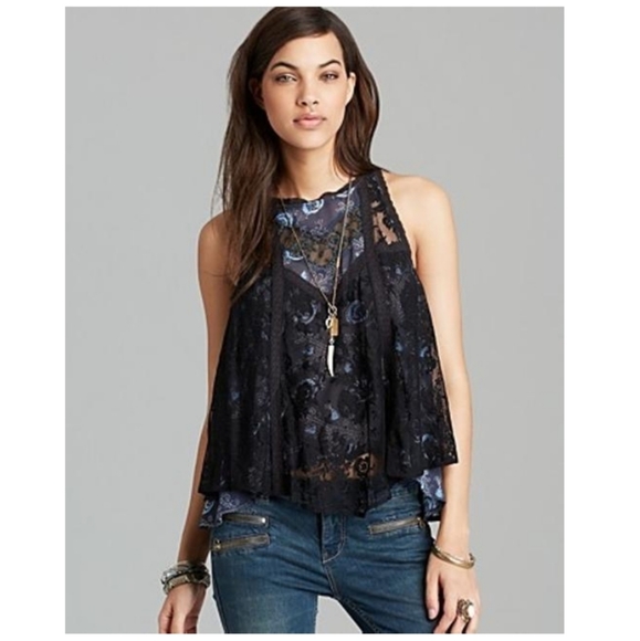 Black Miss Mackenzie tank Blouse - Picture 3 of 7